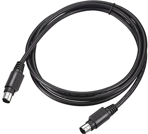 sourcing map PS/2 Mouse and Keyboard Extension Cable 6 Pin 4.92 Feet Male to Male for PC,Black
