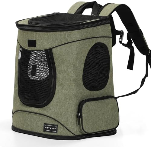Petsfit Haustier-Rucksack mit verbessertem Taillenkissen-Design, um die Taille besser anzupassen, geeignet für kleine und mittelgroße Hunde, Katzen und Kaninchen bis zu 8,2 kg