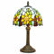 Blivuself Tiffany Stil Bunt Glas Tischlampe gelb Sonnenblume blau Schlafzimmer Nachttisch Lesepult Licht für Büro Schlafsaal Bar Restaurant Decor Retro Vintage nette Blume kleine Nachtlicht Geschenk