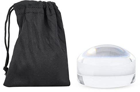 Tiiyee Kuppellupe Aus Acryl, Lesehilfe für Senioren 8X Dome Lupe Optische Glaslupe Leselupe Briefbeschwererlupe Runde Dekolupe Kristallkuppel Arbeit Briefmarke Zeitungen Office Display Dekorationen