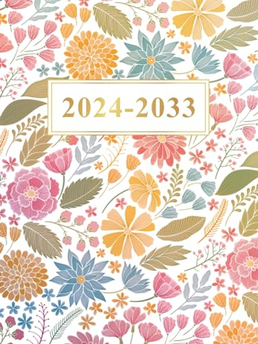 10 JAHRE Kalender 2024-2033: 10 Jahres Monatsplaner ( Januar 2024 bis Dezember 2033 ) Agenda Organizer 120 Monate Kalenderbuch A4.