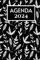 2024 full-year calendar – Agenda: Daily planner - black & white