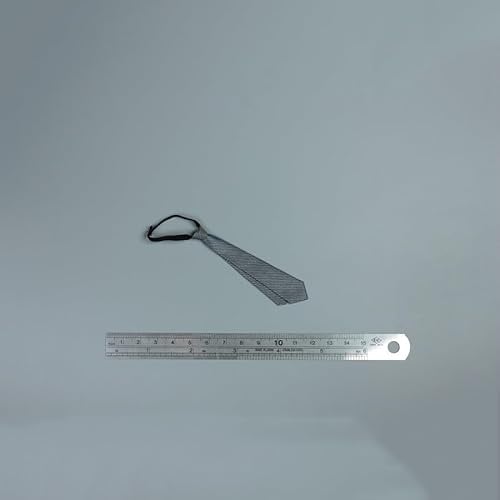 1/6 Scale Male Suit Shirt Tie Suit Accessory for 12inch Male Soldier Action Figure Body (Silver Pinstripe)
