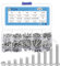 DTGN 220 Pack #6-32(D) Linsenkopfschrauben-Muttern-Set – 3/16, 1/4, 5/16, 3/8, 1/2, 5/8, 3/4,7/8,1(L) Innensechskantschrauben-Muttern-Sortiment – 304 Edelstahl UNC Vollgewinde
