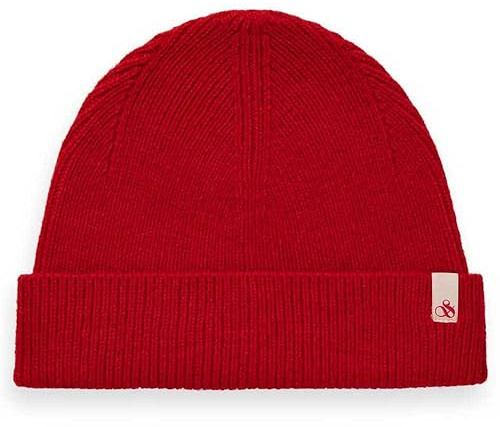 Scotch & Soda Mütze Blend Rib-Knit Beanie Ruby rot
