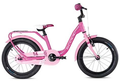S'COOL niXe Kinderfahrrad | 16 Zoll Fahrrad für Kinder und Jugendliche | Fahrrad für Mädchen mit ergonomischer Sitzposition | Kinderfahrrad mit hochwertigen Komponenten
