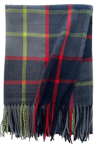 REPALY Schal Damen 1 Stück Farbig Karierter Kaschmirschal Herbst Winter Vintage Warmer Schal F