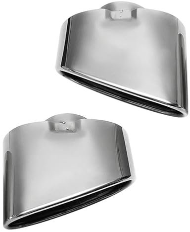 Für B&MW X5 E70 2000–2016, 2 Stück Edelstahl-Chrom-Auspuff-Doppelendrohr-Schalldämpferspitze Auspuffblenden