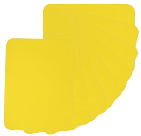 PATIKIL Fabric Iron-on Patches, 8Pcs 5x4 Inch Inside & Outside Strong Glue 100% Cotton Repair Patches Kit for Clothing Pants Mending and Decorating, Yellow