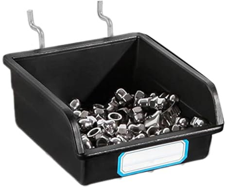YiQinzcxg Boîte de rangement pour panneau perforé facile à installer - Panier de rangement pour garage et atelier avec crochet - Panneau perforé - Boîte de rangement pour panneau perforé