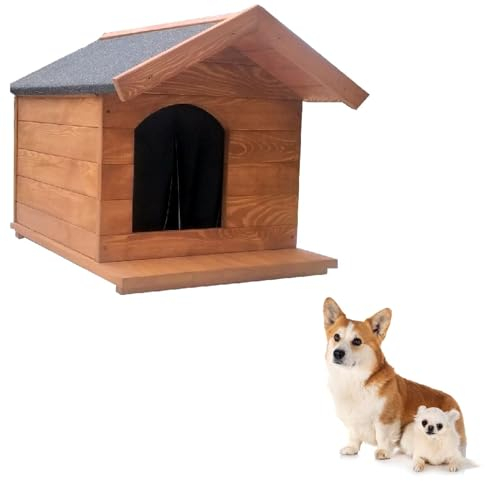 Hundehütte Hundehaus Hundehöhle 65 x 55 x 58 cm Isoliert Tierhütte Hundebox Wetterfest Outdoor