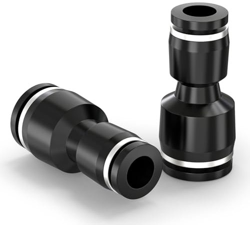 TAILONZ PNEUMATIC Raccords droits réducteurs pour tubes 8MM OD x 4MM OD Tube OD Push to Connect Tube Fittings Push Lock PG8-4 (Pack de 10)