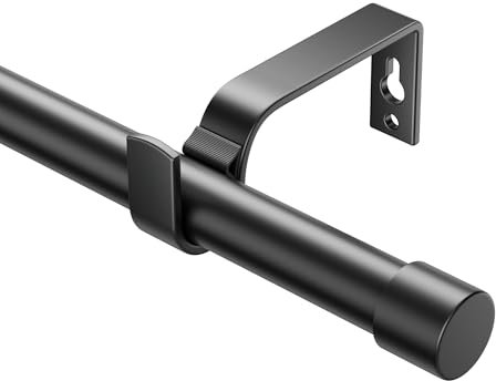 Tringle à Rideaux Extensible 76-350 cm, Diamètre 19 mm - Réglable Avec Embouts pour Œillets - Élégante Décoration de Chambre à Coucher