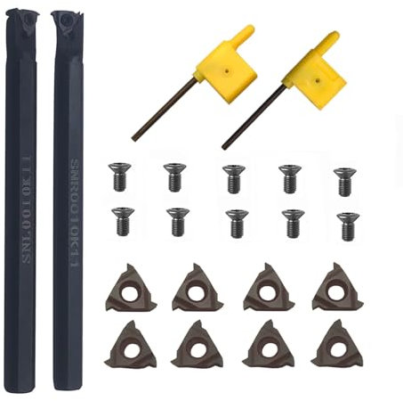 Utensili filettati filettati 24 pezzi, portautensili filettatura interna SNL0010K11 SNR0010K11 inserti filettati 11ER AG60 11IR AG60 inserti filettati per asta di perforazione