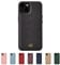 Tirita Personalised Leather Phone Case for iPhone 7 & 8 – Leather Black Case or Cover With Custom Initials – Cute Personalised Gift for Men or Women [01. Black Gold Embossed Initials]
