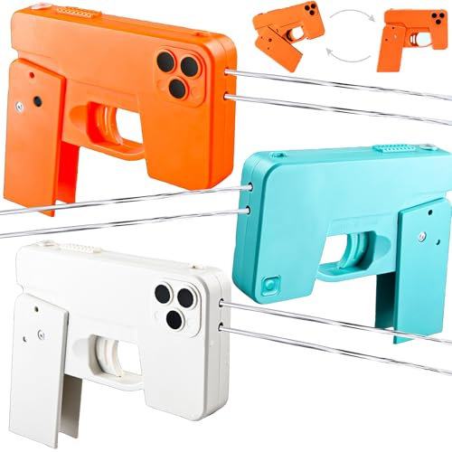 CWENDANER 3 Stück Wasserpistole, Faltbare Mobile Wasserpistole Klein, spritzpistole für Erwachsene und Kinder, für Zauberrequisiten, Streiche, kleine Spielzeuge, Partys, Schwimmbäder