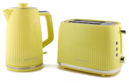 Hamilton Beach Kettle and Toaster Set, Miami, Electric Kettle 1.7L, Wide Slot Toaster 2 Slice, Boil Dry Protection, 7 Variable Browning Levels, Banana Split - HBMIAB