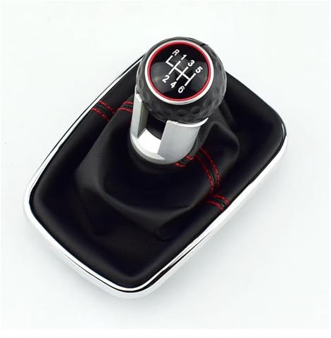 Schaltknauf Schalthebel Für VW Für Golf Für Bora Für Jetta Für GTi Für MK4 Innen Zubehör Auto 5/6 Geschwindigkeit 12mm Schaltknauf Hebel Shifter Gamasche Boot Auto Schaltknauf(12MM 6 Speed)