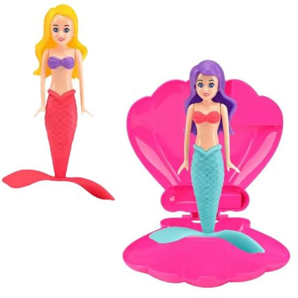 LINTRA Piscine Coquillage, 2 Pièces Jouet Piscine avec Une Coquille Rose, Jouet Piscine Sirène Convient aux Fournitures de Fête, aux Divertissements Aquatiques, aux Cadeaux pour Enfants