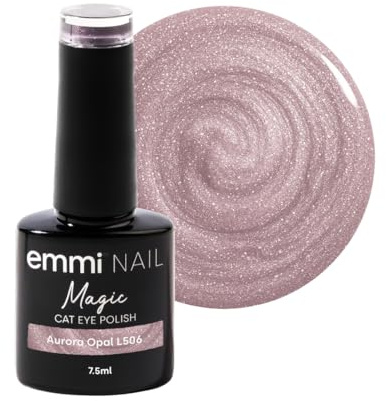 Emmi Nail Lack LED UV Nagellack Magic Cat Eye Aurora Opal 15ml | 28 Tage Halt, Langer Glanz & hohe Deckkraft, Stoßfester Lack, Kratzfest & vegan, 15ml