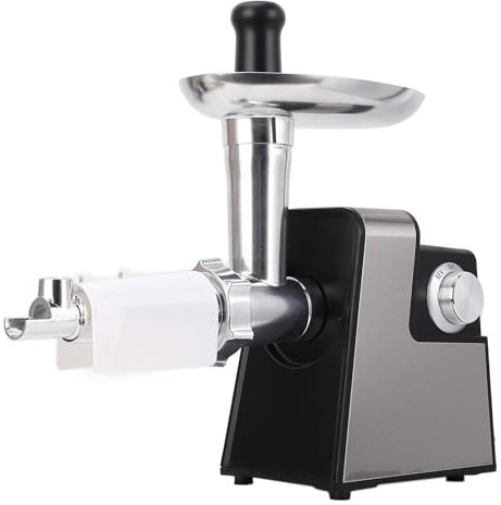 Yechiry Hachoir à Viande Électrique 10 en 1, 2800W Farcisseur de Saucisses avec 8 Lames, 2 Plaques Broyage, 3 Saucisses Accessoires Râpe à Légumes en Acier (Prise UE 220V)