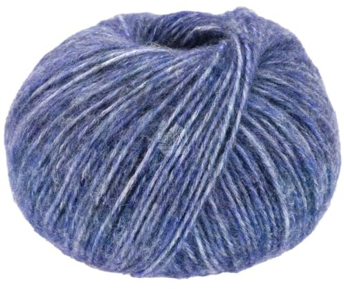 LANA GROSSA Natural Alpaca Pelo | Flauschige Netzgarnstruktur aus Baumwolle gefüllt mit Baby Alpakafasern und Merino Schurwolle | 50g Wolle zum Stricken & Häkeln | 125m Garn FB 34