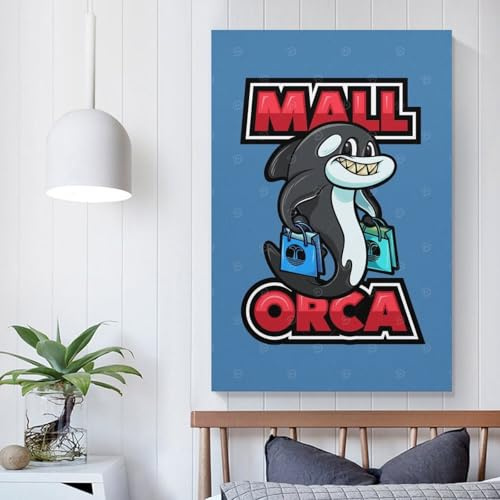 POLIUAWS Mall Orca Mallorca Spanien Vintage Bild Modernes Wandbild Dekoration Wohnzimmer Wanddekoration Geschenk für Frauen Männer 24x36 Zoll (60x90 cm)