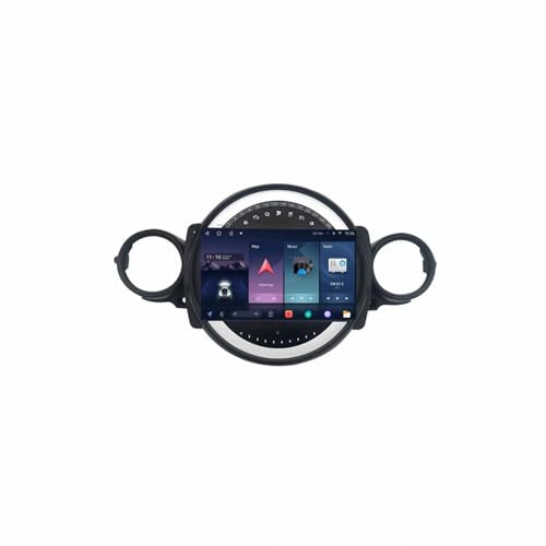 Radio Macchina Touch Screen per BMW MINI Cooper R56 R60 2007-2014 Telecamera di Backup, Stereo Auto con Navigazione Gps, Controllo Vocale, Schermo Touch, Bluetooth, 4 Nucleo 1G+32G