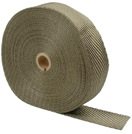 Design Engineering Titanium Exhaust Heat Wrap with Lava Rock Technology - 1 x 100' - Pliable Exhaust Wrap Tape, Withstands 1800°F Direct & 2500°F Intermittent Heat