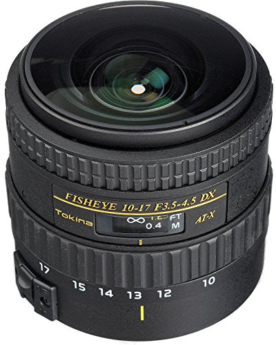 Tokina TO-107NNH AT-X - Obiettivo fish-eye 10-17 mm, per Nikon con sensore di formato grande e piccolo,