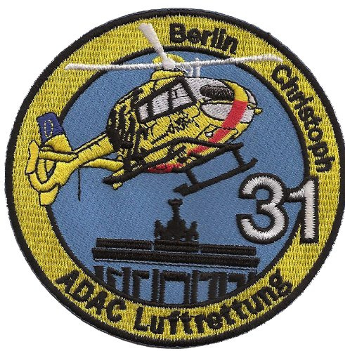 ADAC RTH Christoph 31 Luftrettung Helikopter Aufnäher Patch Abzeichen