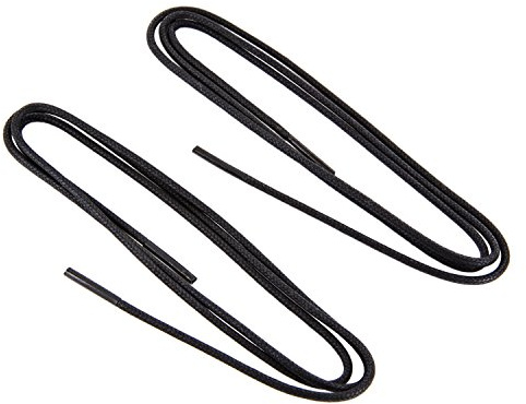 Collonil 1 Paar Schnürsenkel rund dünn gewachst Längen (90 cm, Schwarz)
