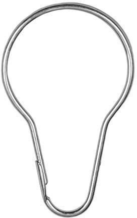 Kenney KN960/12 Rust-Resistant Metal Basic Shower Curtain Rings for Shower Curtain and Standard Shower Curtain Rod, Bathroom Use, Easy to Install, Set of 12, Chrome