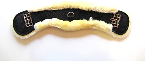 PS Pferdeartikel Weicher Mondgurt mit Lammfell, Kurzgurt - Sattelgurt Größe 85 cm