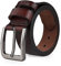 VRLEGEND Ledergürtel Herren 110-175cm Gürtel Leder Jean Business Metall Retro Jeansgürtel Vollrindleder 40mm Breite (110cm, Braun)