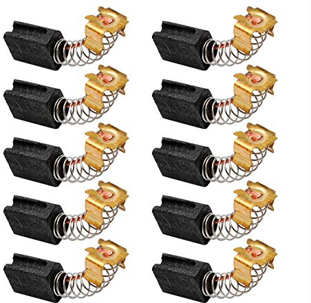 Escobillas de carbón para motor, repuesto de cepillo de carbono, herramienta eléctrica para amoladora angular eléctrica (10 unidades, modelo No.CB419)