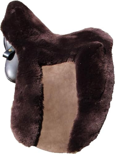 Förster-Fellnest Tolle Zalea aus echtem Lammfell, maßgefertigt für den Sommer Sattel Tosca - kompletter Lammfellbezug, Sattelbezug, Sitzbezug, mit Pauschenausformung und echtem Leder in der Beinlage