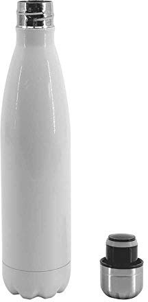 Botellas de Agua térmicas de Acero Inoxidable 500 ml | Ideales para ser Impresas Mediante la sublimación | Color Blanco