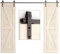 TSMST 325CM Binario per Porta Scorrevole Kit Nero e Rustico Porta Scorrevole Kit Accessori per Porta Doppia Scorrevole (Stile di Base)