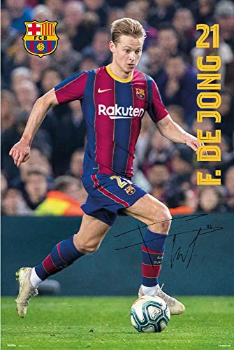 empireposter Fußball - FC Barcelona - 2020/2021 De Jong - Fussball - Poster Größe 61x91,5
