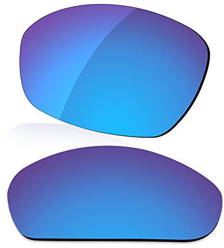 LenzReborn Verres polarisés de rechange pour lunettes de soleil Oakley Straight Jacket 2007, Bleu glacier – Miroir polarisé, Taille unique