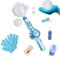 DOUFAN Machine à Bulles de Smog élastique avec Baguette à Bulles d'eau, Machine à Bulles de fumée Magique Automatique pour Enfants, Bulle de fumée élastique (Bleu)