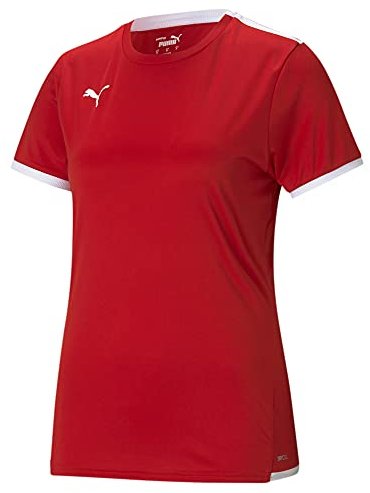 PUMA Damen Teamliga Jersey Hemd, Red Weiß, Groß