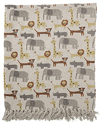 Bloomingville Tagesdecke Brett, braun, Baumwolle