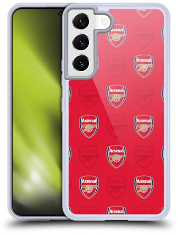 Head Case Designs Offizielle Arsenal FC Rot Wappen Muster Soft Gel Handyhülle Hülle kompatibel mit Samsung Galaxy S22 5G