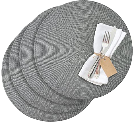 Westmark, Tischset/Platzset, CIRCLE, grau, Set 4tlg, abwischbar, Synthetik, Ø 38 cm, Saleen Edition, 01211044154