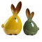 Osterhasen-Figur, Keramik-Kaninchen-Figur, Oster-Langohr-Häschen-Ornament, Desktop-Tierpuppe, Heimbüro, Raumdekoration