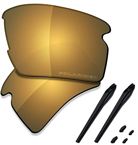 Saucer Verres de rechange et kits de caoutchouc pour lunettes de soleil Oakley Flak 2.0 XL OO9188 haute définition – Bronze doré polarisé