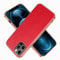 FMPCUON 2022 Newest Genuine Leather Mobile Phone Case for iPhone 14 Pro Max Case, Stylish Appearance, Ultimate Touch Feel, Thin Cover, Premium Leather for iPhone 14 Pro Max, Red
