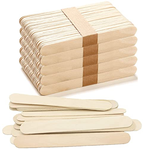 Holzstäbchen,Holzmundspatel,Verschiedene Holzspatel Waxing,Einweg Kosmetik Spatel zur Haarentfernung,mit runden, sauber geschnittenen Kanten | Ideal auch für Bastelarbeitem - 300 Stück - 1.8cm x 15cm
